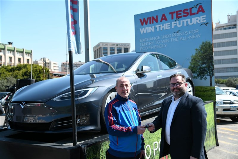 Within the framework of its environmental initiatives Spinneys announces the name of the winner of the Tesla electric car